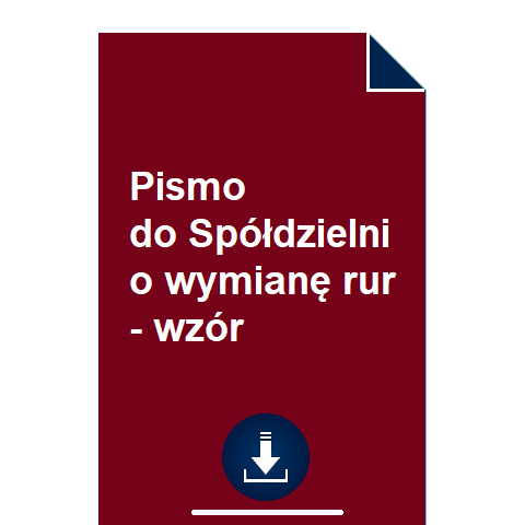 pismo-do-spoldzielni-o-wymiane-rur-wzor