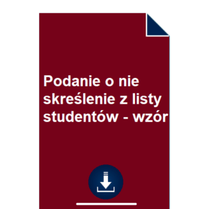 podanie-o-nie-skreslenie-z-listy-studentow-wzor