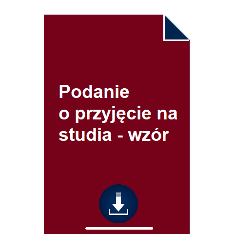 podanie-o-przyjecie-na-studia-wzor