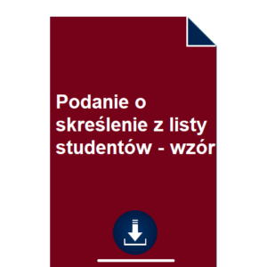 podanie-o-skreslenie-z-listy-studentow-wzor