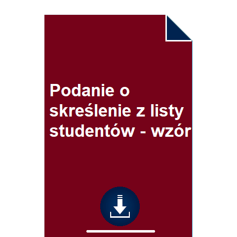 podanie-o-skreslenie-z-listy-studentow-wzor