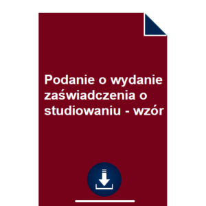 podanie-o-wydanie-zaswiadczenia-o-studiowaniu-wzor