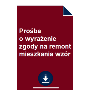 prosba-o-wyrazenie-zgody-na-remont-mieszkania-wzor