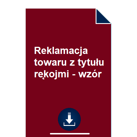 reklamacja-towaru-z-tytulu-rękojmi-wzor