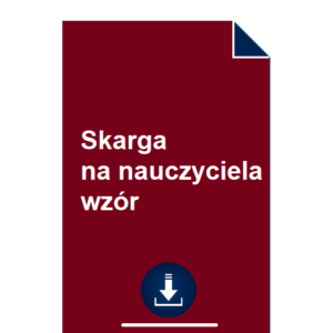 skarga-na-nauczyciela-wzor