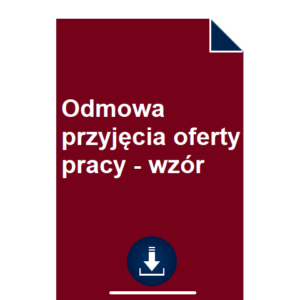 odmowa-przyjecia-oferty-pracy-wzor