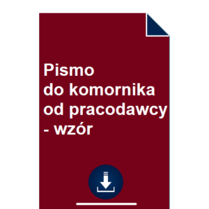 pismo-do-komornika-od-pracodawcy-wzor