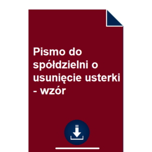 pismo-do-spoldzielni-o-usuniecie-usterki-wzor