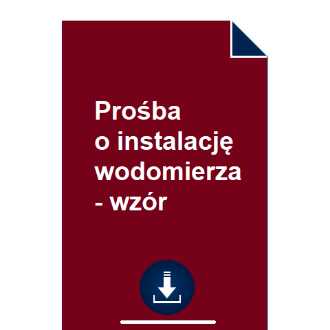 prosba-o-instalacje-wodomierza-wzor