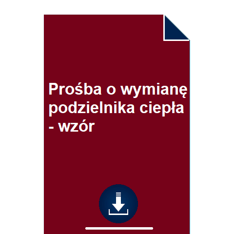 prosba-o-wymiane-podzielnika-ciepla-wzor