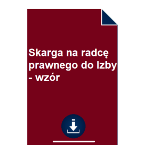 skarga-na-radce-prawnego-do-izby-wzor