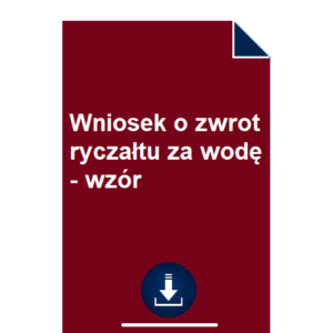 wniosek-o-zwrot-ryczaltu-za-wode-wzor