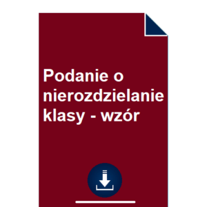 podanie-o-nierozdzielanie-klasy-wzor