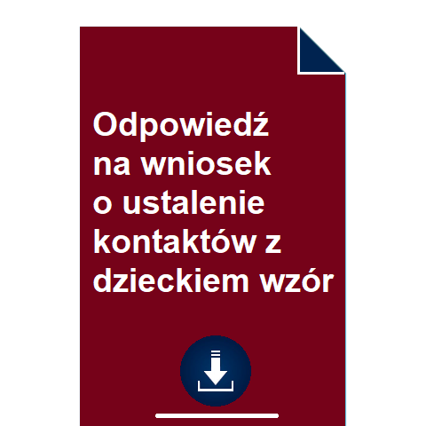 odpowiedz-na-wniosek-o-ustalenie-kontaktow-z-dzieckiem-wzor