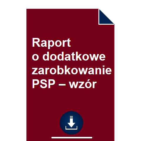 raport-o-dodatkowe-zarobkowanie-psp-wzor