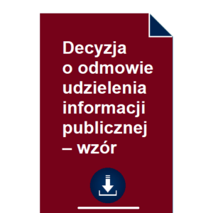 decyzja-o-odmowie-udzielenia-informacji-publicznej-wzor